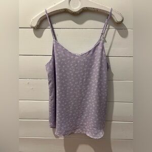 💜 Pink Rose – Lilac Floral Camisole (Size M)